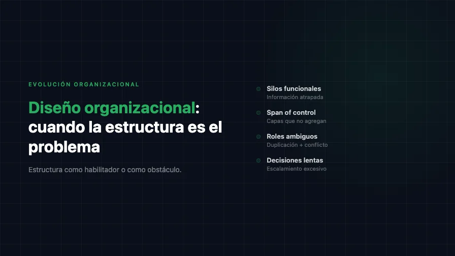 Diseño organizacional: cuando la estructura es el problema