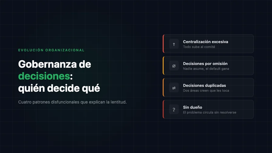 Gobernanza de Decisiones: Quién Decide Qué en Tu Organización (y Quién Debería)