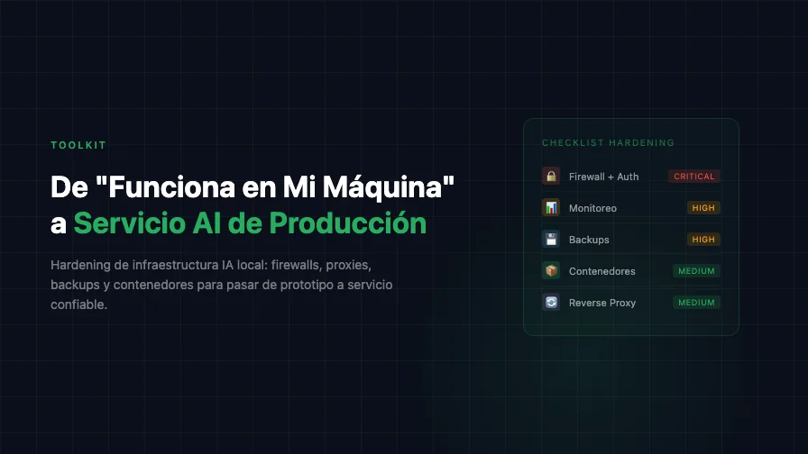 De "Funciona en Mi Máquina" a Servicio AI de Producción